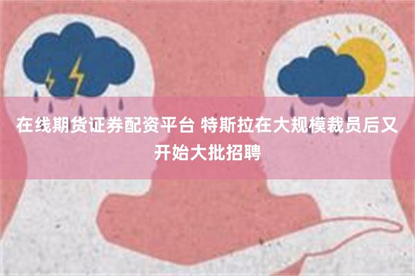 在线期货证券配资平台 特斯拉在大规模裁员后又开始大批招聘