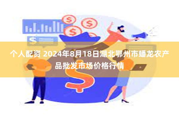 个人配资 2024年8月18日湖北鄂州市蟠龙农产品批发市场价格行情