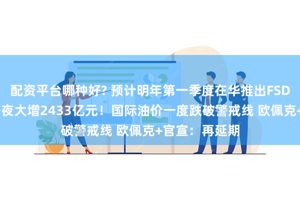 配资平台哪种好? 预计明年第一季度在华推出FSD 特斯拉市值一夜大增2433亿元！国际油价一度跌破警戒线 欧佩克+官宣：再延期