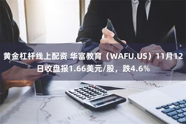 黄金杠杆线上配资 华富教育（WAFU.US）11月12日收盘报1.66美元/股，跌4.6%