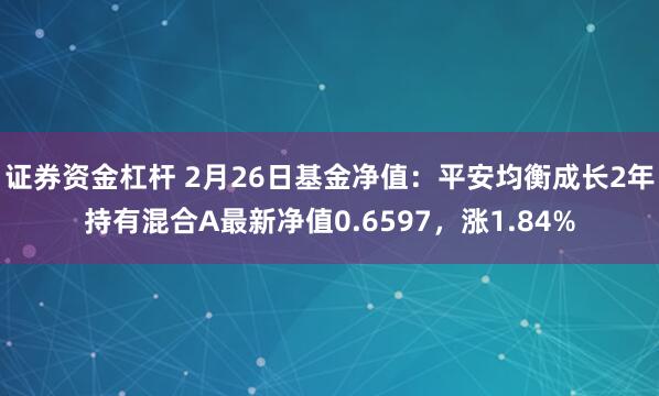 证券资金杠杆 2月26日基金净值：平安均衡成长2年持有混合A最新净值0.6597，涨1.84%