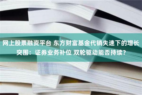 网上股票融资平台 东方财富基金代销失速下的增长突围：证券业务补位 双轮驱动能否持续？